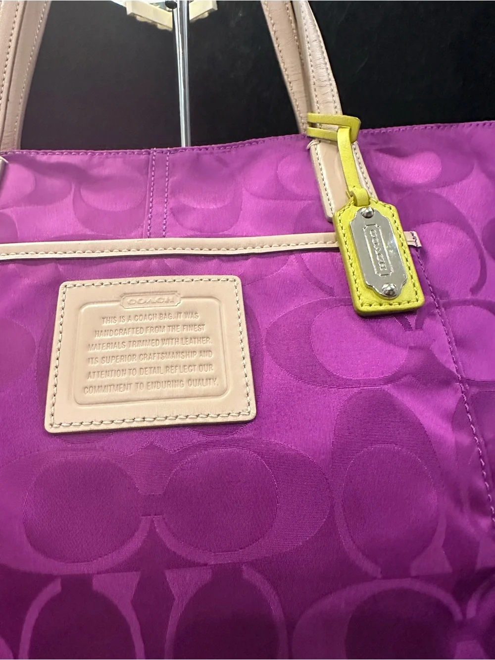 Coach #181 Legacy Weekend Signsture Colorblock Nylon East/West Tote